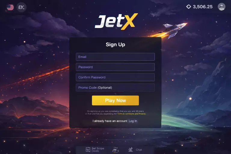 sign up jet x