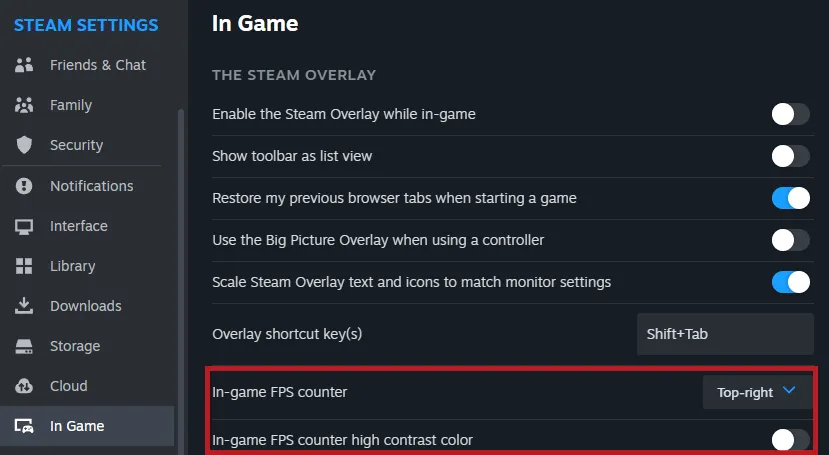 how to show fps on steam games