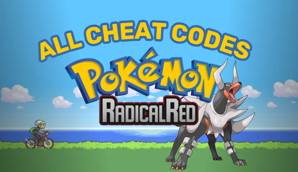 pokemon rom hack radical red cheat codes