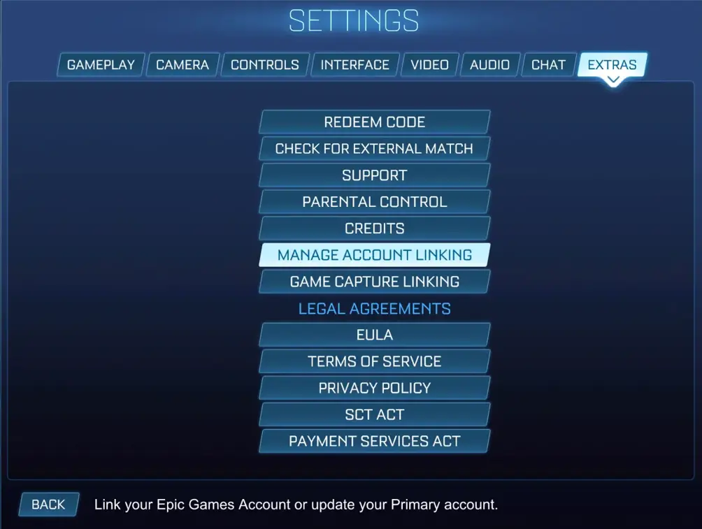 how to link accounts in rocket league for cross play